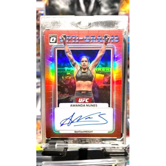 2022 Panini Donruss Optic Opti-Graphs UFC Amanda Nunes Autographed Trading Card