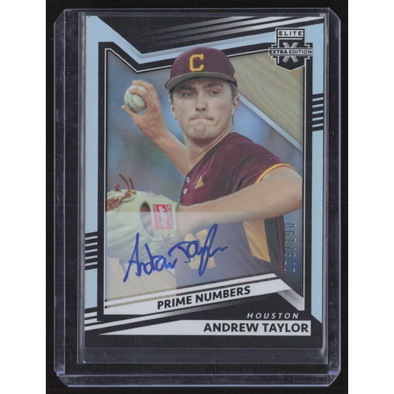 2022 Panini Elite Extra Edition Prime Numbers Andrew Taylor Auto #80 79/190 Central Michigan Chippewas
