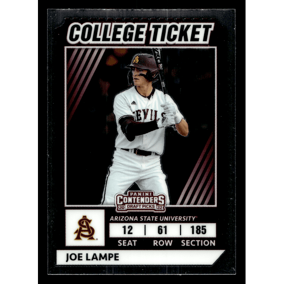 2022 Panini Elite Extra Edition Baseball Joe Lampe College Ticket Trading Card CTO-18 Arizona State