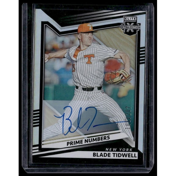 2022 Panini Elite Extra Edition Prime Numbers Signatures A Blade Tidwell Mets #52 AU SN Autograph Baseball Card