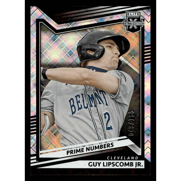 2022 Panini Elite Extra Edition Guy Lipscomb Jr. Cleveland Guardians Prime Numbers #151 Baseball Card