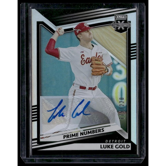 2022 Panini Elite Extra Edition Luke Gold #147 Prime Numbers Signatures A AU,SN