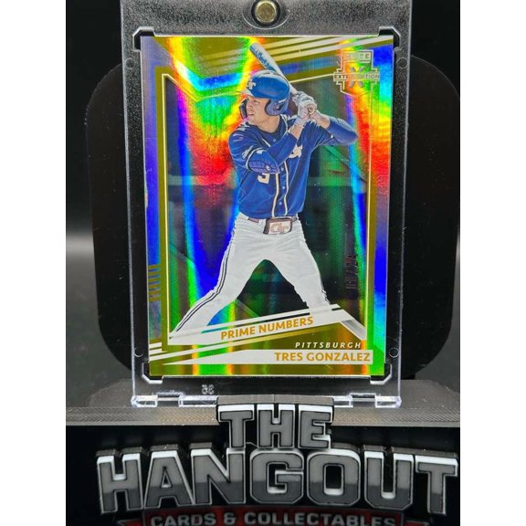 2022 Panini Elite Extra Edition Prime Numbers Tres Gonzalez #140 08/24 Baseball Card Pittsburgh Pirates MLB Baseball Trading Card