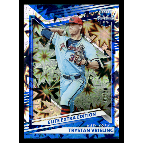 2022 Panini Elite Extra Edition Trystan Vrieling #100 Blue Explosion /20 Rookie Baseball Trading Card