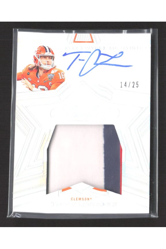 2022 Panini Flawless Collegiate Trevor Lawrence SS-TRE Patch Memorabilia Auto 14/25