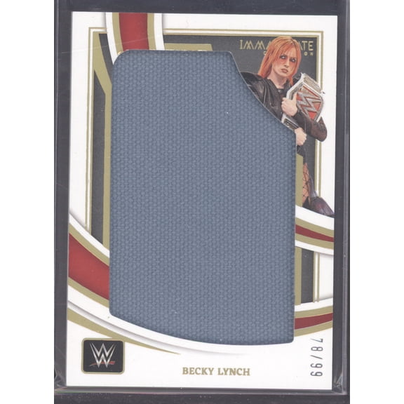2022 Panini Immaculate Collection WWE Becky Lynch RC-BLY Jumbo Ring Canvas 78/99 Raw
