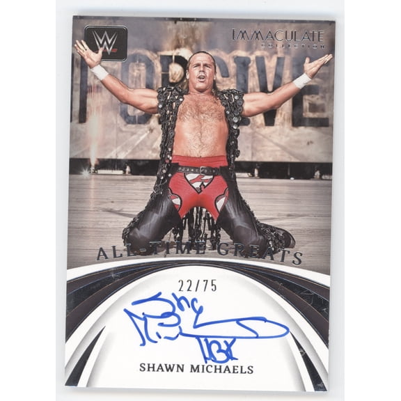 2022 Panini Immaculate Collection WWE Shawn Michaels #AG-SML /75 All-Time Greats