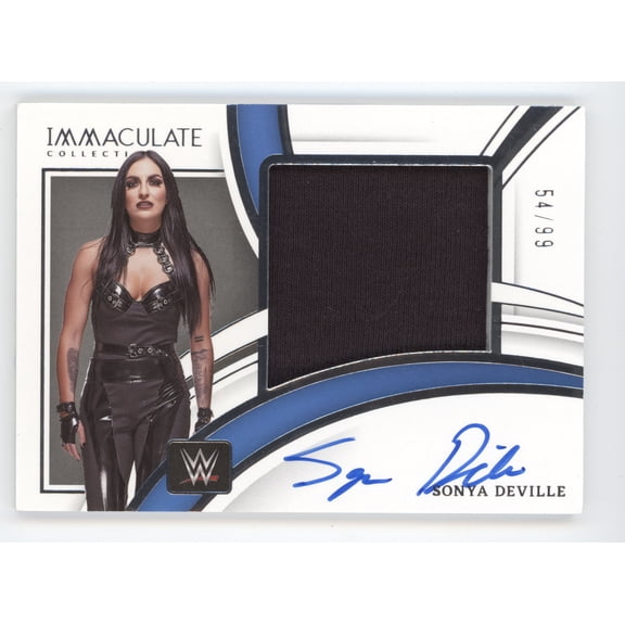 2022 Panini Immaculate Collection WWE Sonya Deville #PM-SDV Patch Autograph Blue /99