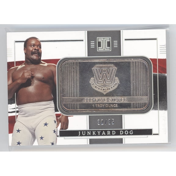 2022 Panini Impeccable WWE Junkyard Dog #1 Silver Bar /35 1 Troy Ounce .999 Fine Silver Bar