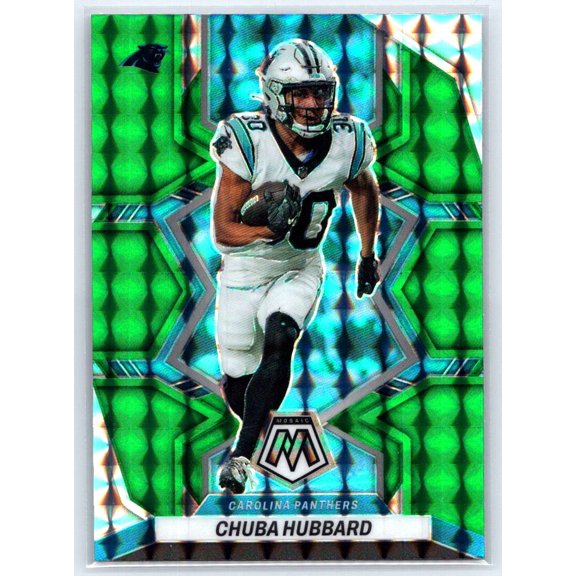 2022 Panini Mosaic Chuba Hubbard Carolina Panthers Mosaic Green #31 Football Card