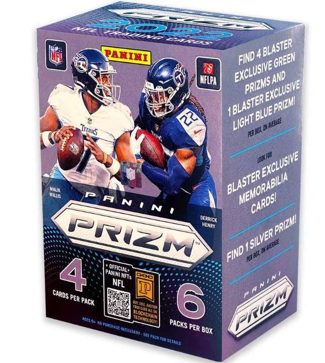 2022 Panini NFL Prizm Football Trading Card Blaster Box