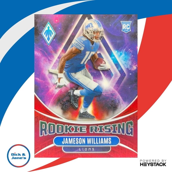 2022 Panini Phoenix Jameson Williams Rookie Rising Red 65/199 RC Detroit Lions