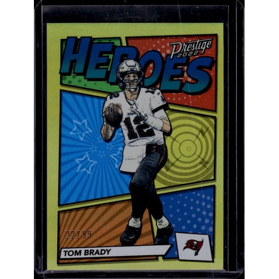 2022 Panini Prestige Heroes Tom Brady #H-15 Xtra Points Gold /99 Tampa Bay Buccaneers NFL Football Trading Card
