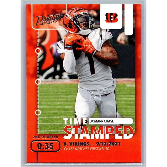 2022 Panini Prestige Ja'Marr Chase #TS-9 Time Stamped