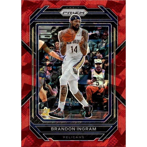 2022 Panini Prizm Brandon Ingram #208 Red Ice Prizm NBA Basketball Trading Card Short Print Limited Edition
