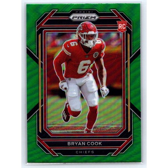 2022 Panini Prizm Green RC Bryan Cook #397 Kansas City Chiefs Football Card