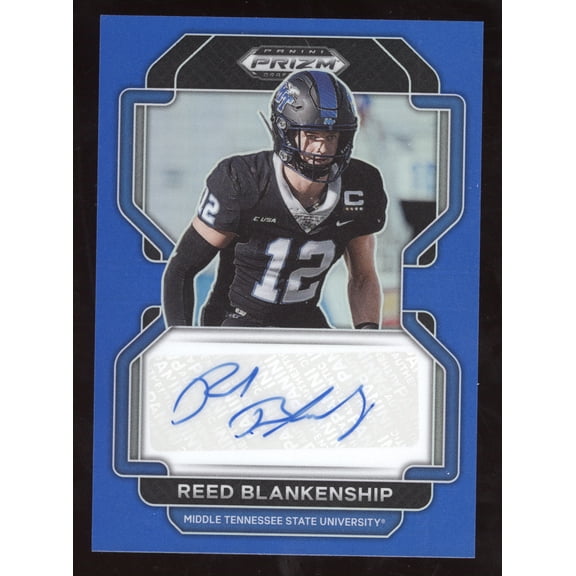 2022 Panini Prizm Draft Picks Reed Blankenship #RA-RBL Autograph Blue /149
