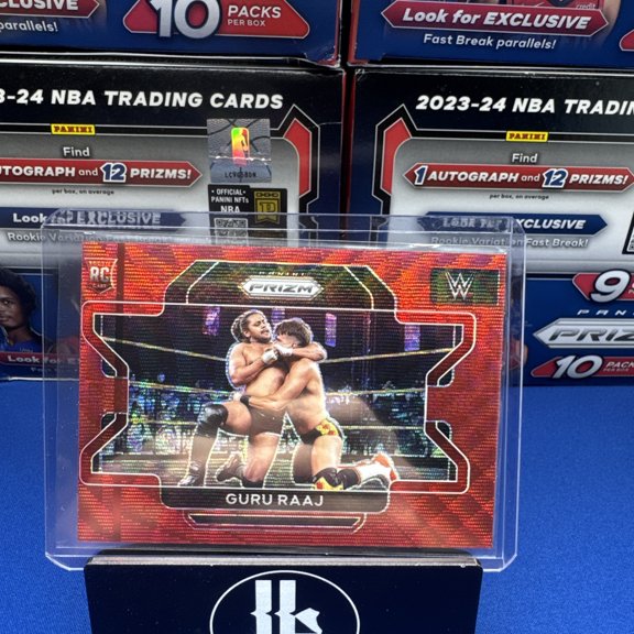 2022 Panini Prizm WWE Guru Raaj #58 Ruby Wave Prizm Parallel/Variety Rookie Base Set