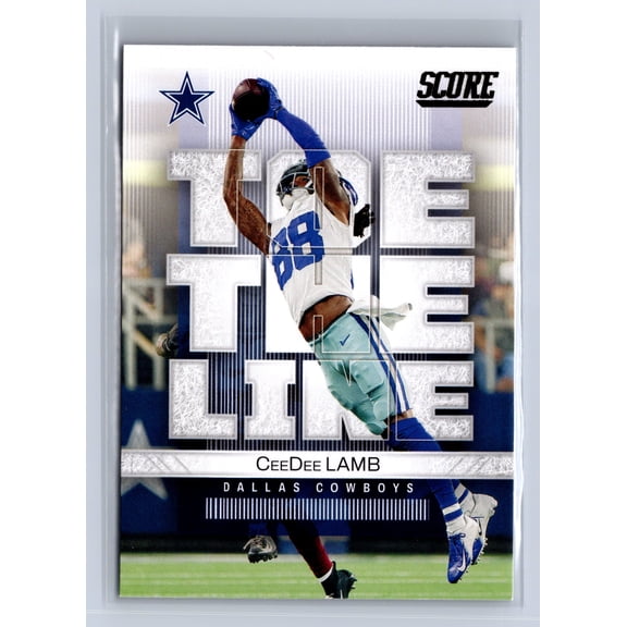 2022 Panini Score Toe The Line CeeDee Lamb Dallas Cowboys NFL Football Trading Card #TL-CL