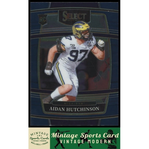 2022 Panini Select Draft Picks Concourse Aidan Hutchinson #33 Michigan Wolverines Football Card