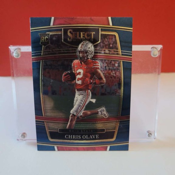 2022 Panini Select Draft Picks Chris Olave #5 RC Ohio State Buckeyes Football Card Ohio State Buckeyes NCAA Football Trading Card