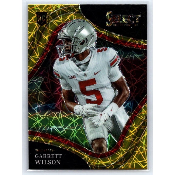 2022 Panini Select Draft Picks Garrett Wilson #104 Gold Lazer Prizm