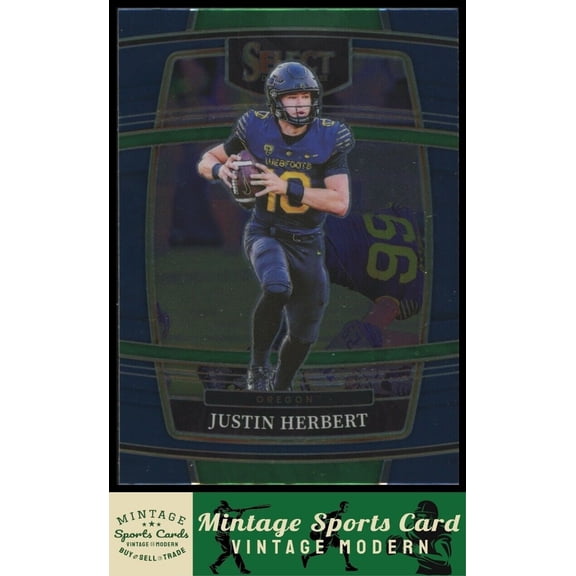 2022 Panini Select Draft Picks Justin Herbert #38 Blue Football Card