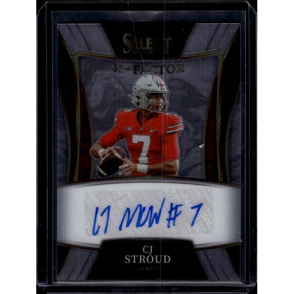 2022 Panini Select Draft Picks X-Factor C.J. Stroud #X-CJS Ohio State Buckeyes NCAA Autographed Football Trading Card