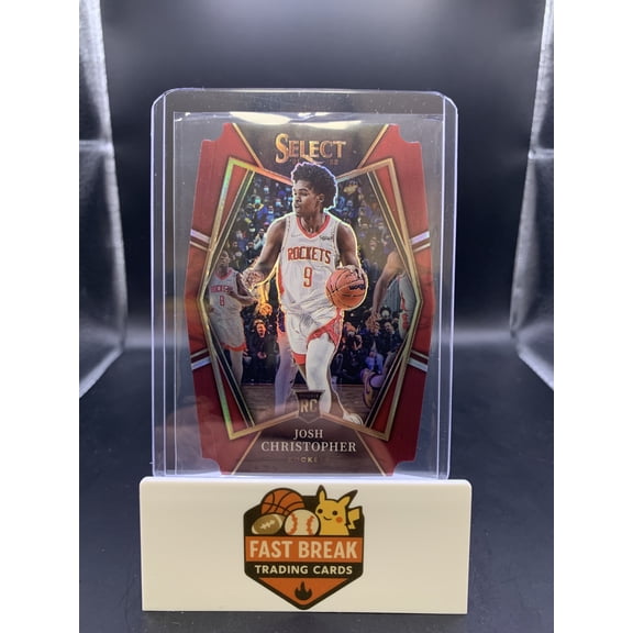 2022 Panini Select Prizm Premier Level Josh Christopher #133 Houston Rockets Red /175 RC Basketball Card