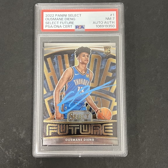 2022 Panini Select Select Future Ousmane Dieng #1 PSA 7 Auto A