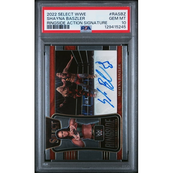 2022 Panini Select WWE Ringside Action Signatures Shayna Baszler #RASBZ PSA 10