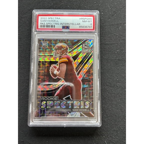 2022 Panini Spectra Rookie Spectris Sam Howell #RSPSHO RKE. Spectris Interstellar Rookie PSA 8