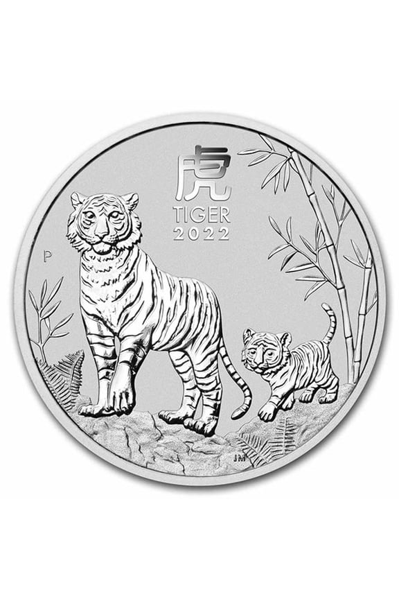 2022 Perth Mint Lunar Year of the Tiger 1/2 oz High Relief Proof Silver Coin