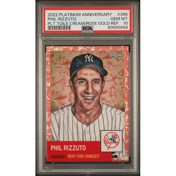 2022 Platinum Anniversary Phil Rizzuto #'d 67/75 PSA 10