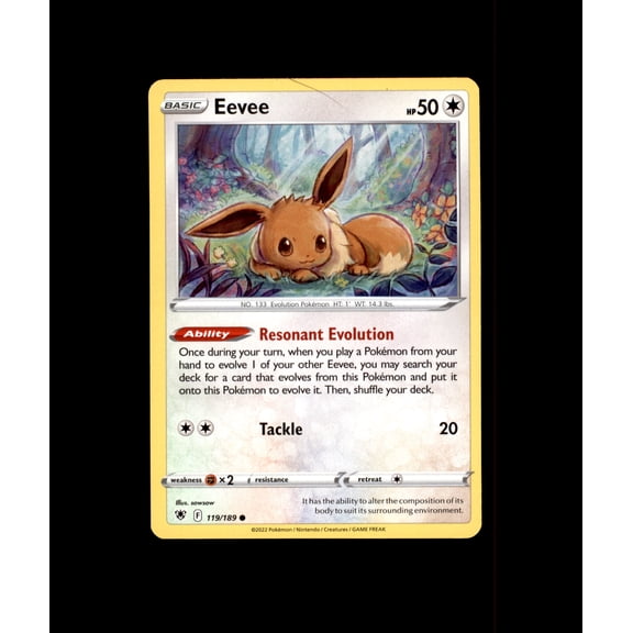 2022 Pokemon Astral Radiance Eevee 119/189 English Trading Card