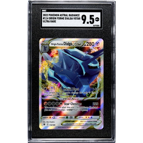 2022 Pokemon Astral Radiance Ultra Rare Origin Forme Dialga VSTAR #114 SGC 9.5