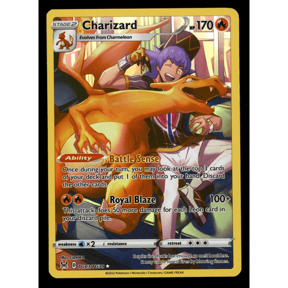 2022 Pokemon English Lost Origin Trainer Gallery Charizard Holo Rare TG03/TG30 NM or Better