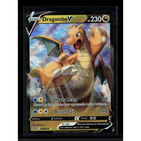 2022 Pokemon GO Dragonite V Holo Rare English Trading Card #49/78