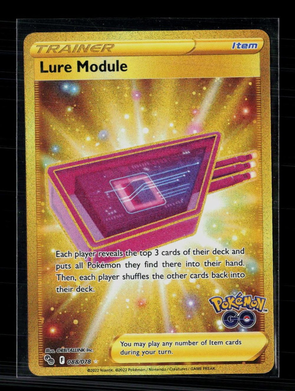 pokemon go lure module gold card 088/078 - Trainer Form Gold Card Pokemon