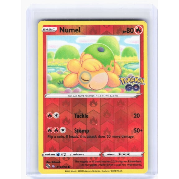 2022 Pokemon GO Numel Holo Common #13 Peelable Ditto English Near Mint