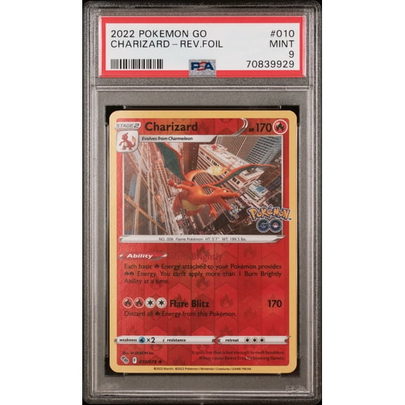 2022 Pokemon Go Charizard-Rev. Foil PSA 9 #010