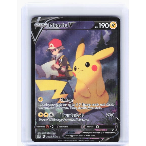 2022 Pokemon Lost Origin Trainer Gallery Pikachu V #TG16 Ultra Rare Holo LP Trading Card