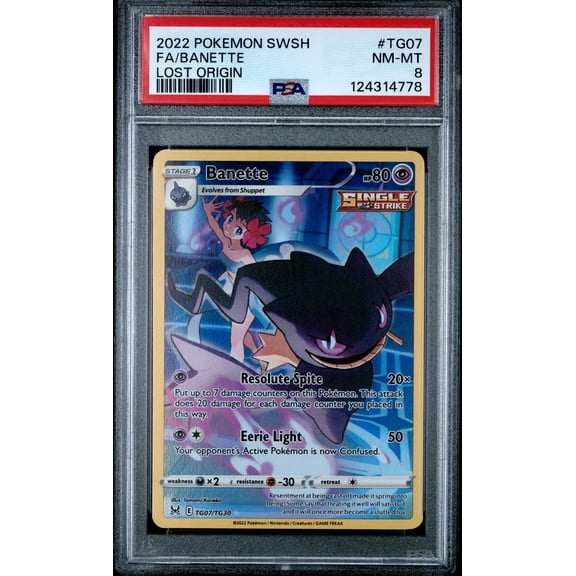 2022 Pokemon Sword & Shield Lost Origin Banette Fa Lost Origin PSA 8 #TG07