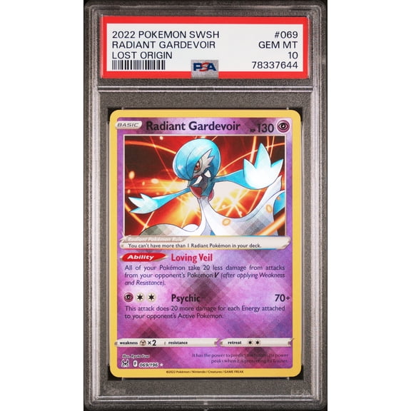 2022 Pokemon Sword & Shield Lost Origin Radiant Gardevoir Lost Origin PSA 10 #069