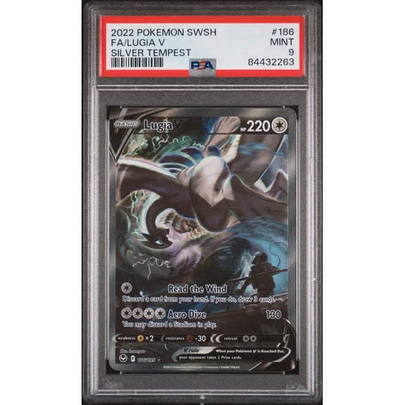 2022 Pokemon Sword & Shield Silver Tempest Lugia V Fa Silver Tempest PSA 9 #186