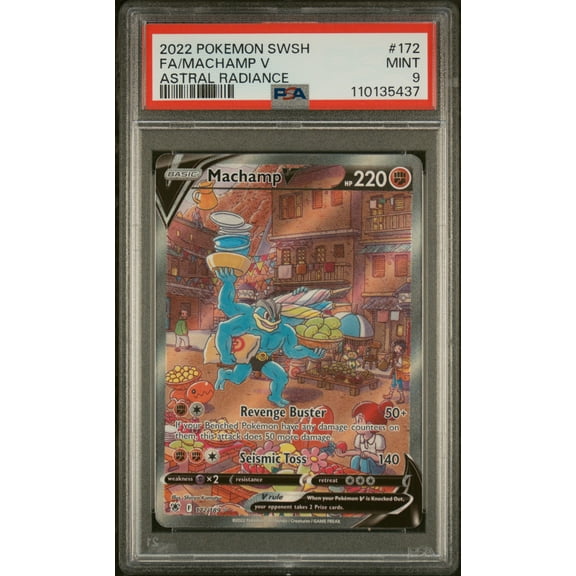 2022 Pokemon Sword and Shield Astral Radiance Machamp V #172 PSA 9