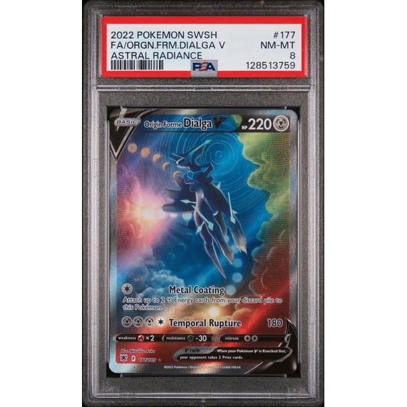 2022 Pokemon Sword and Shield Astral Radiance Origin Forme Dialga V #177 PSA 8