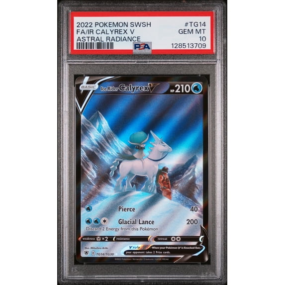 2022 Pokemon Sword and Shield Astral Radiance Trainer Gallery Ice Rider Calyrex V #TG14 PSA 10