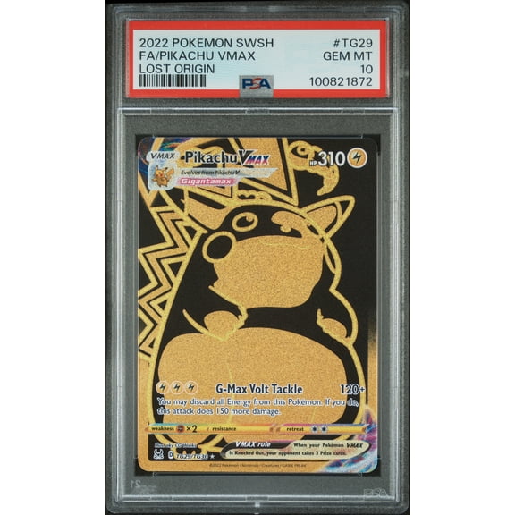 2022 Pokemon Sword and Shield Lost Origin Trainer Gallery Pikachu Vmax #TG29 PSA 10