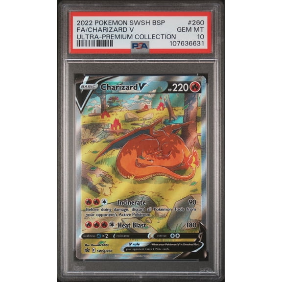 2022 Pokemon Swsh Black Star Promo Charizard V Ultra-Premium Collection Fa PSA 10 #260